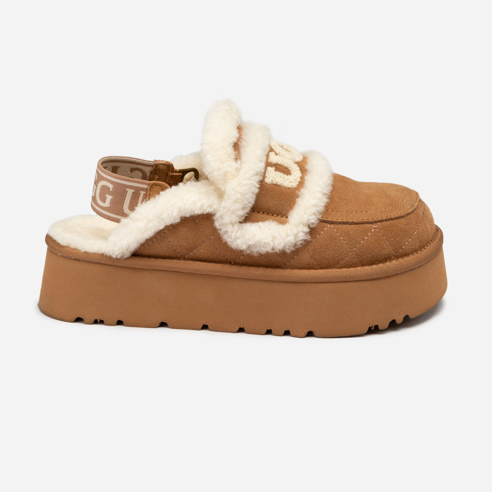 VIOLET MATELASSÉ SHEARLING PLATFORM SLIPPER(DETACHABLE FEATURE) OZWEAR UGG OB938PMD