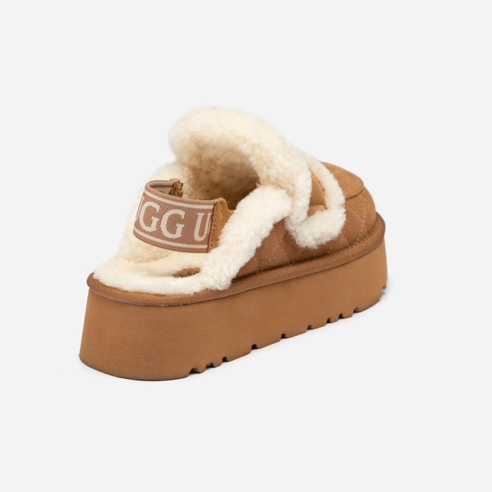 VIOLET MATELASSÉ SHEARLING PLATFORM SLIPPER(DETACHABLE FEATURE) OZWEAR UGG OB938PMD