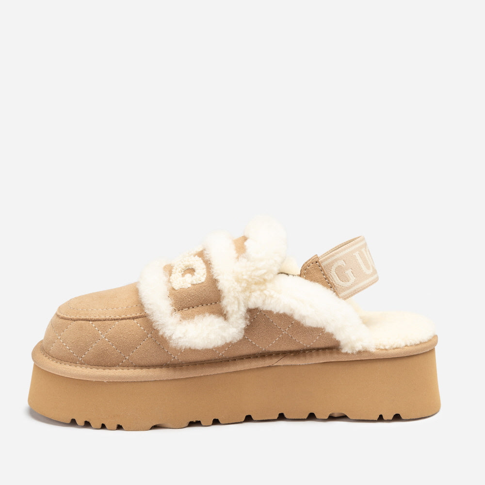 VIOLET MATELASSÉ SHEARLING PLATFORM SLIPPER(DETACHABLE FEATURE) OZWEAR UGG OB938PMD
