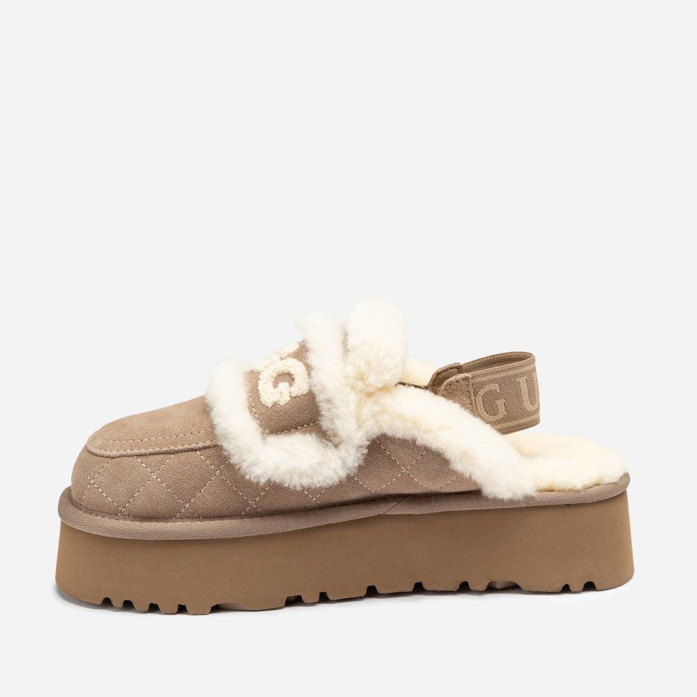 VIOLET MATELASSÉ SHEARLING PLATFORM SLIPPER(DETACHABLE FEATURE) OZWEAR UGG OB938PMD