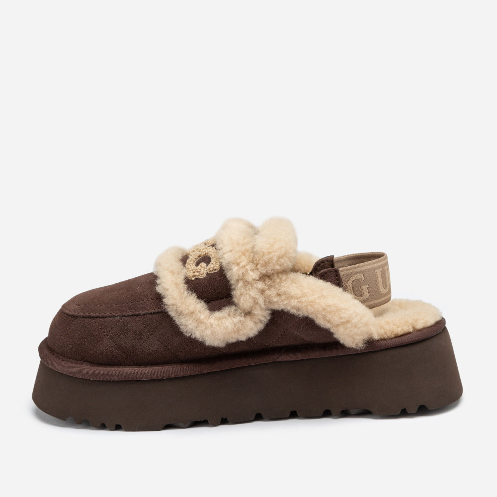 VIOLET MATELASSÉ SHEARLING PLATFORM SLIPPER(DETACHABLE FEATURE) OZWEAR UGG OB938PMD