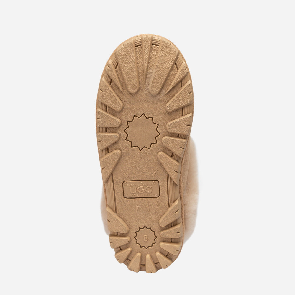 COQUETTE EMB LOGO SLIPPER (ELASTIC LOGO & WOOL STRAP) OZWEAR UGG OB114DE