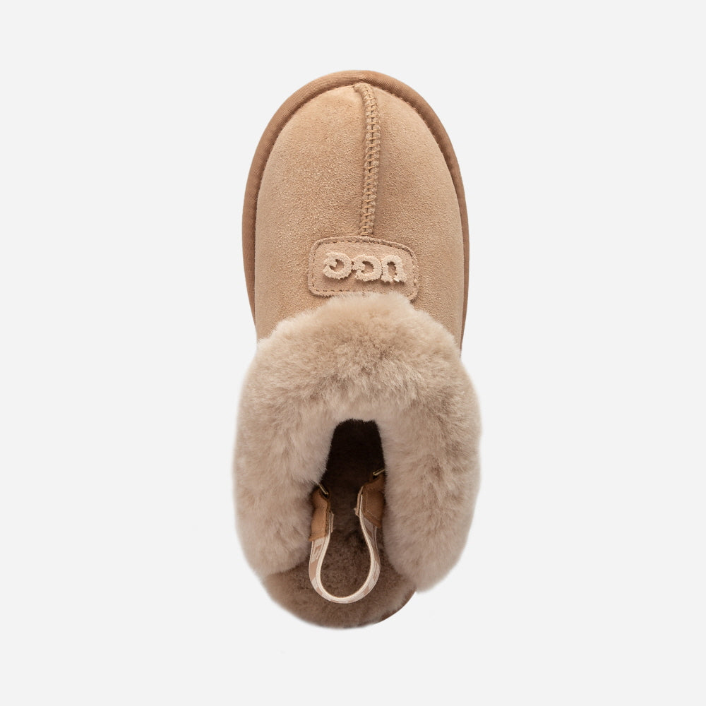 COQUETTE EMB LOGO SLIPPER (ELASTIC LOGO & WOOL STRAP) OZWEAR UGG OB114DE
