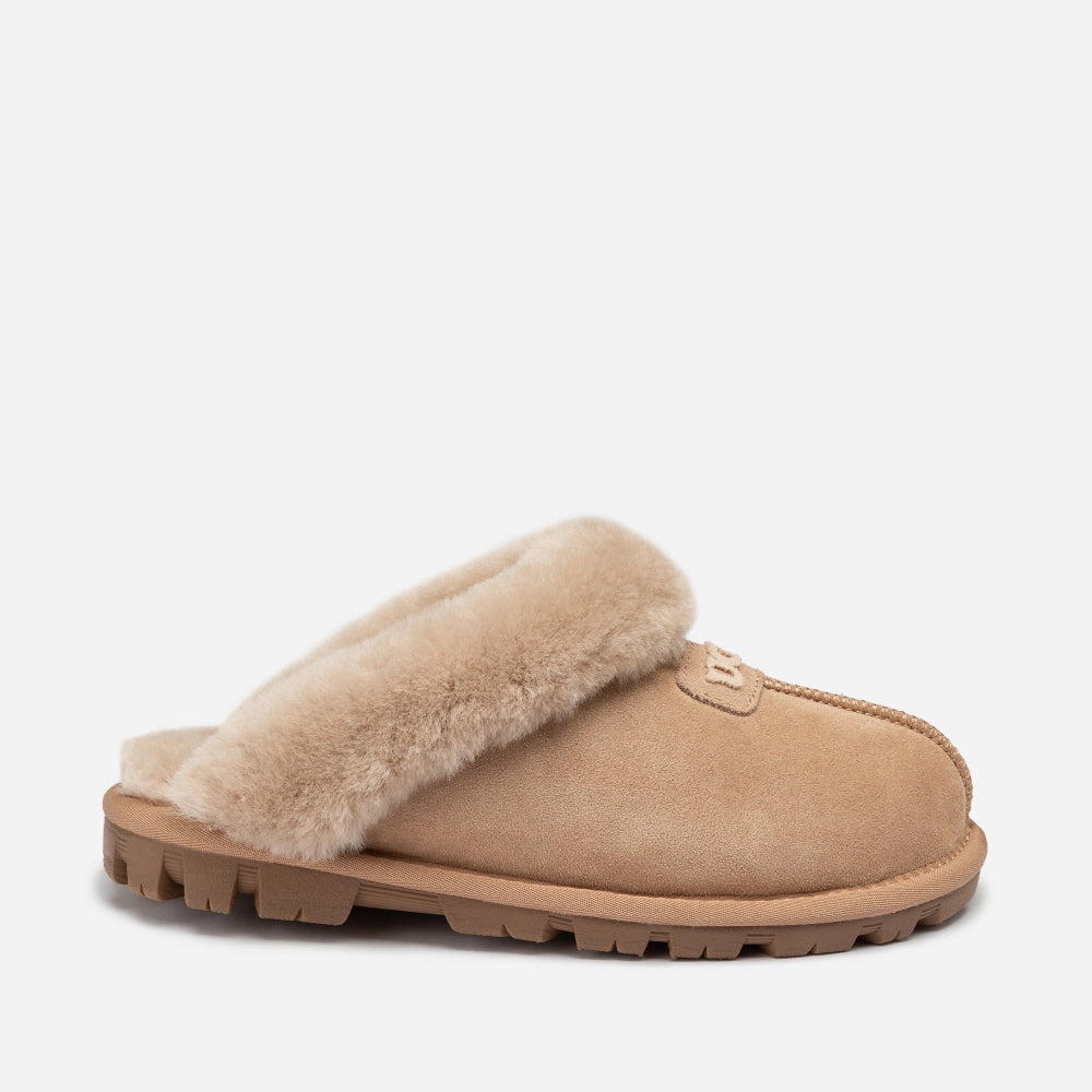 COQUETTE EMB LOGO SLIPPER (ELASTIC LOGO & WOOL STRAP) OZWEAR UGG OB114DE
