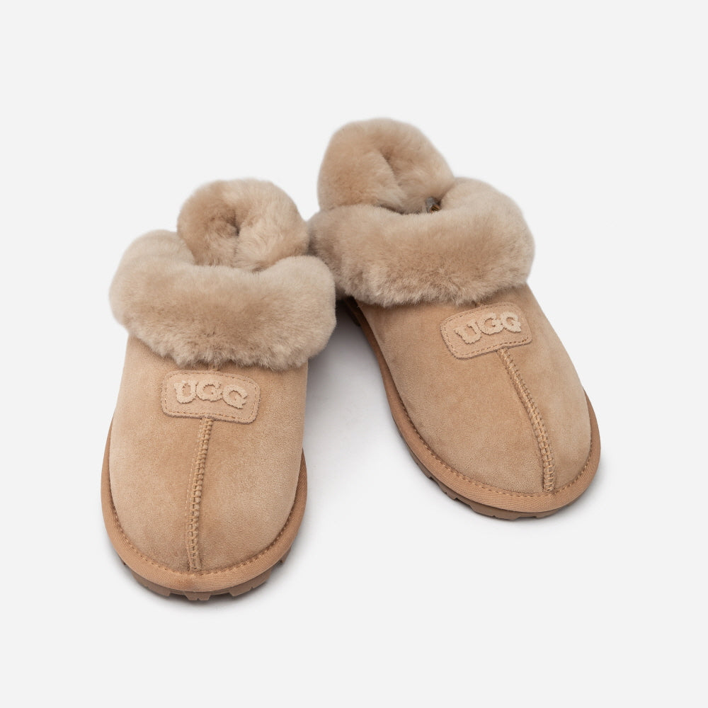COQUETTE EMB LOGO SLIPPER (ELASTIC LOGO & WOOL STRAP) OZWEAR UGG OB114DE