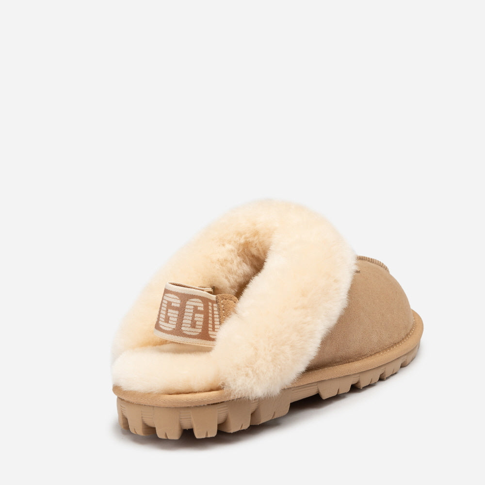 COQUETTE EMB LOGO SLIPPER (ELASTIC LOGO & WOOL STRAP) OZWEAR UGG OB114DE