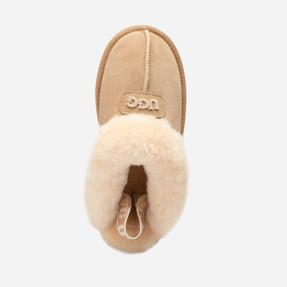 COQUETTE EMB LOGO SLIPPER (ELASTIC LOGO & WOOL STRAP) OZWEAR UGG OB114DE