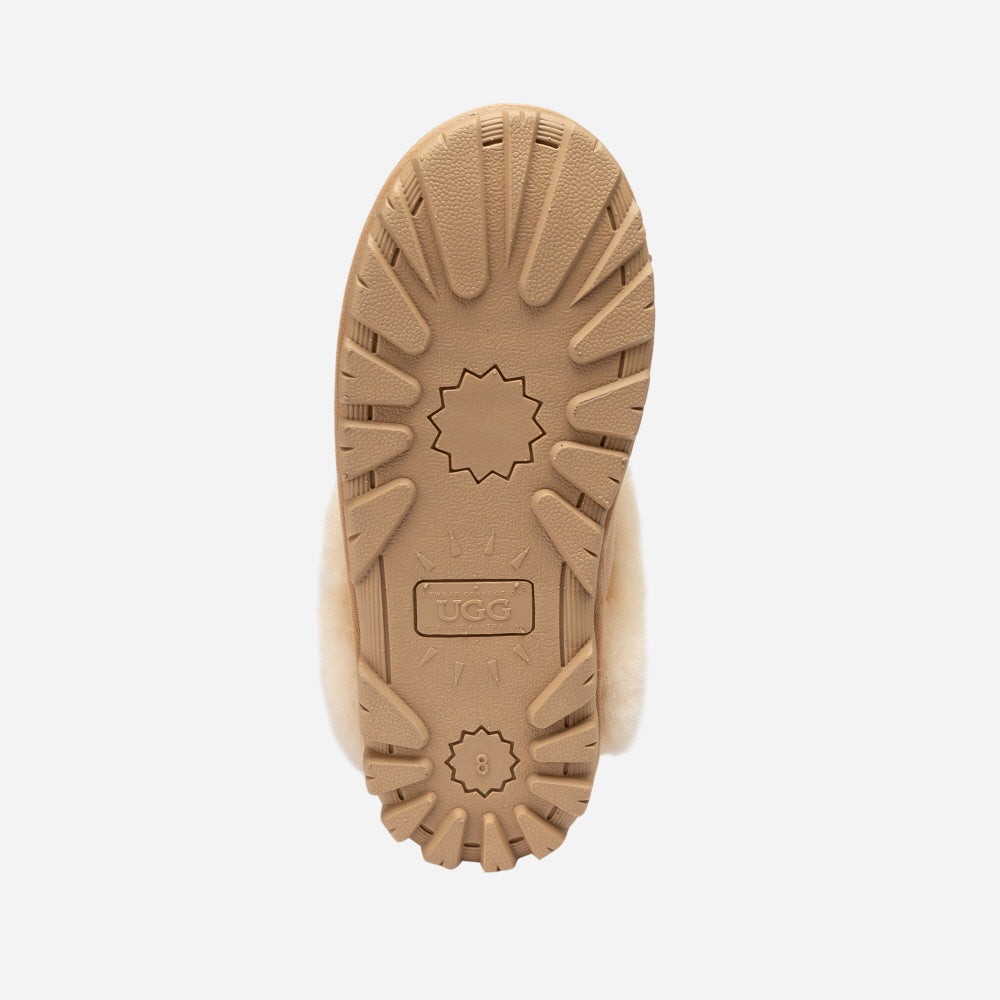 COQUETTE EMB LOGO SLIPPER (ELASTIC LOGO & WOOL STRAP) OZWEAR UGG OB114DE