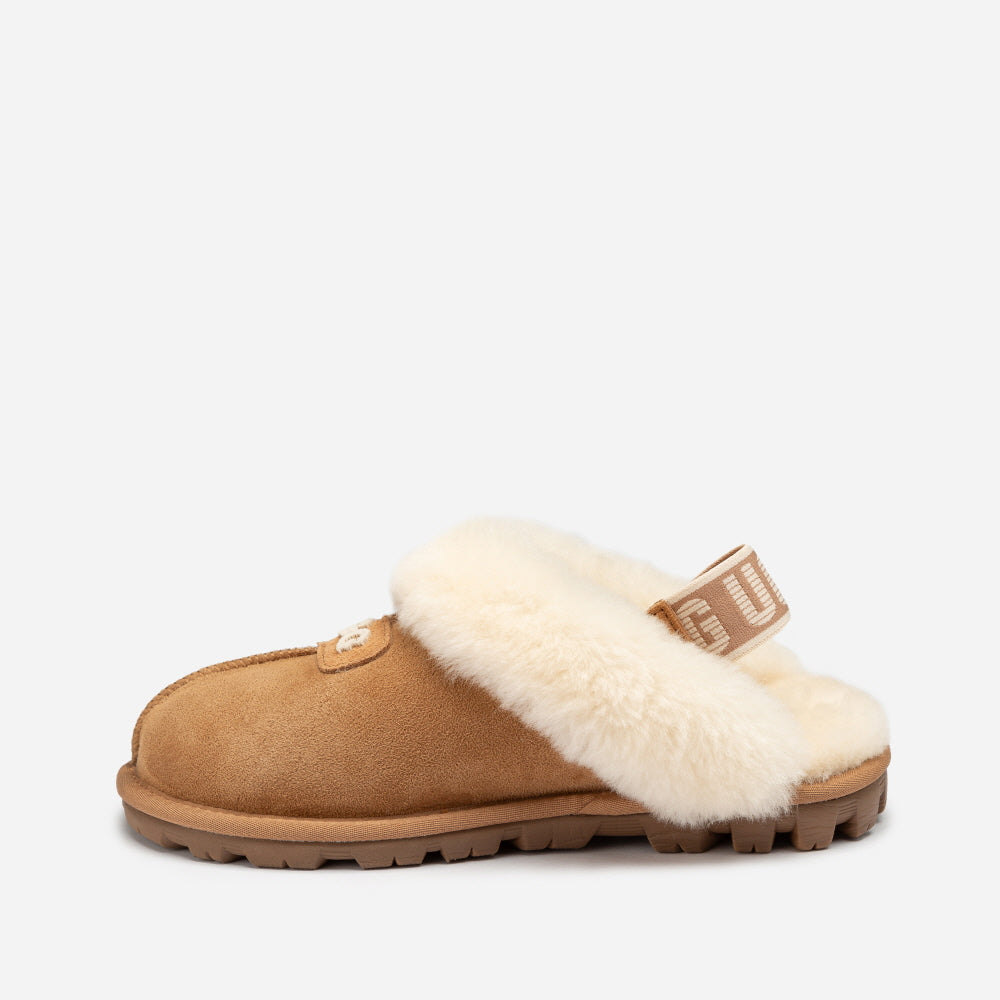 COQUETTE EMB LOGO SLIPPER (ELASTIC LOGO & WOOL STRAP) OZWEAR UGG OB114DE