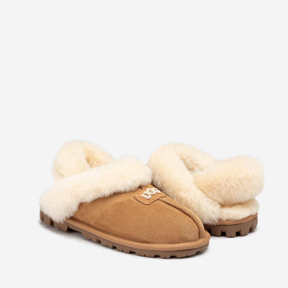 COQUETTE EMB LOGO SLIPPER (ELASTIC LOGO & WOOL STRAP) OZWEAR UGG OB114DE