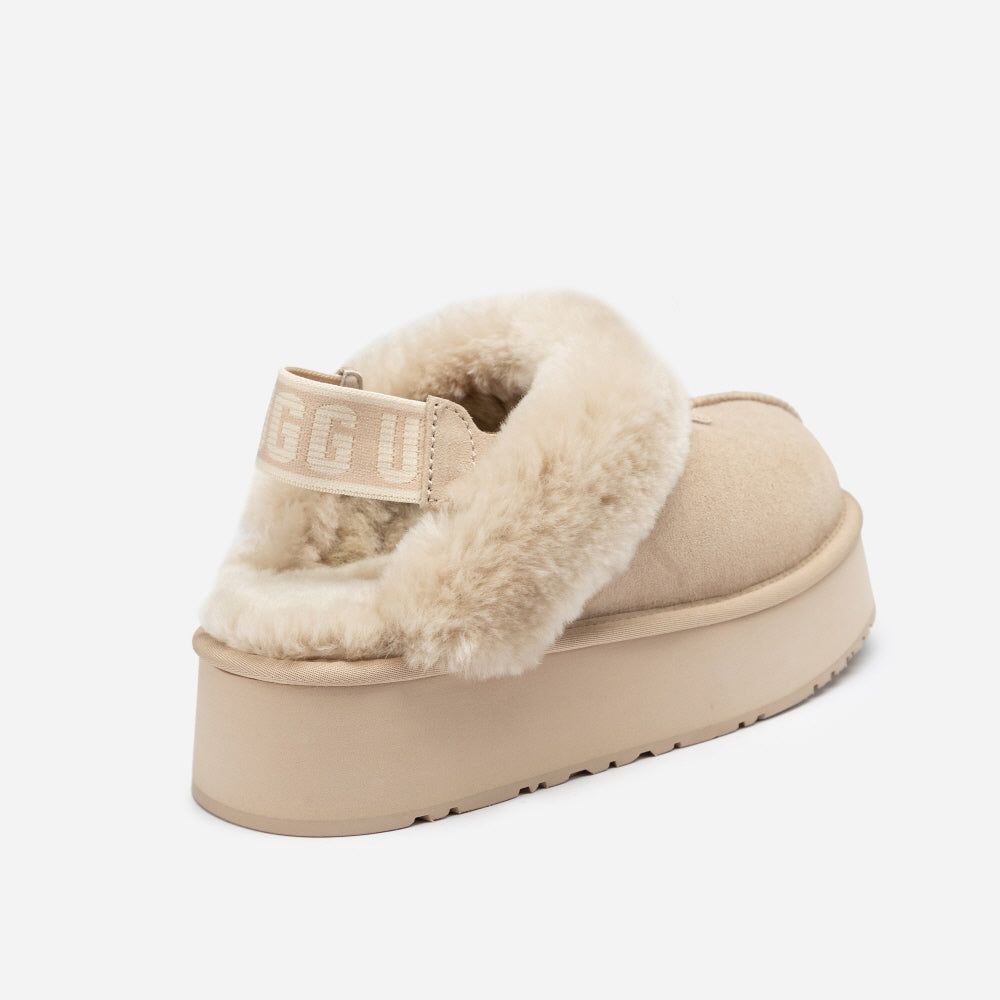 COQUETTE EMB LOGO PLATFORM SLIPPER (ELASTIC LOGO & WOOL STRAP) OZWEAR UGG OB114PDE