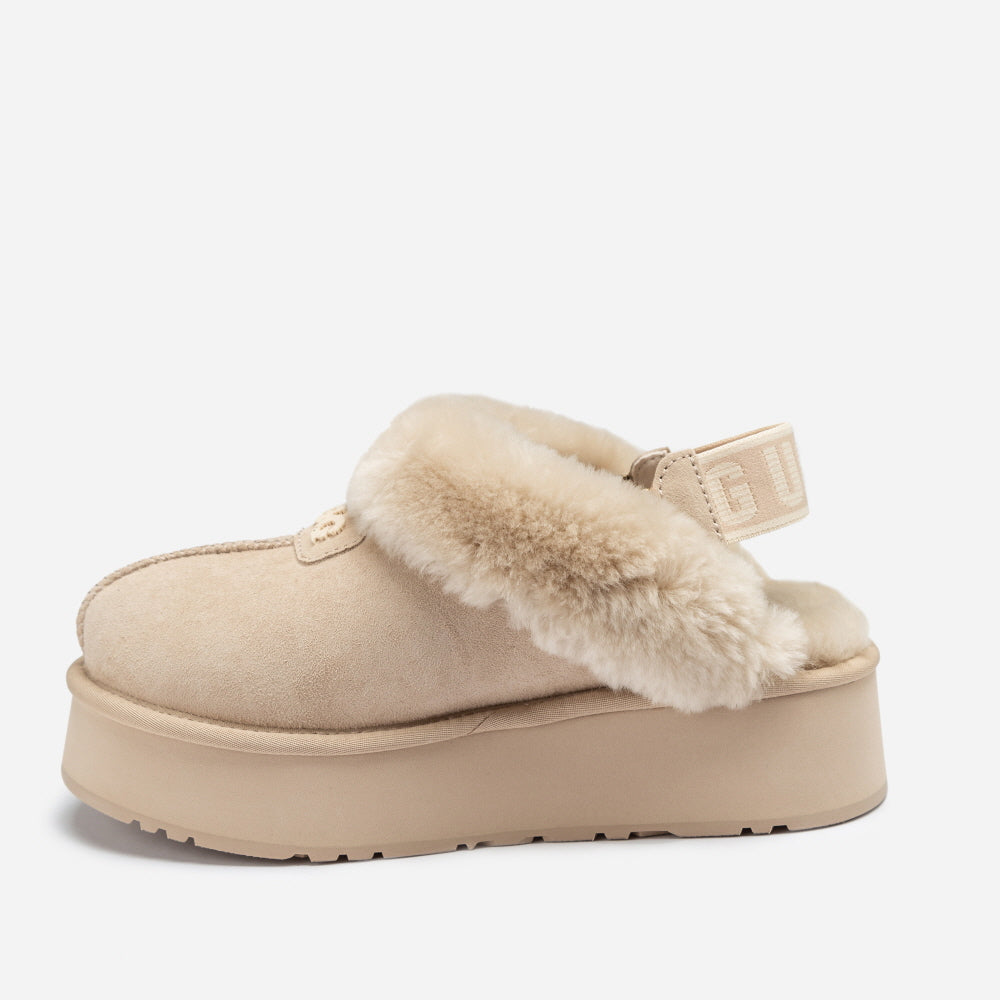 COQUETTE EMB LOGO PLATFORM SLIPPER (ELASTIC LOGO & WOOL STRAP) OZWEAR UGG OB114PDE