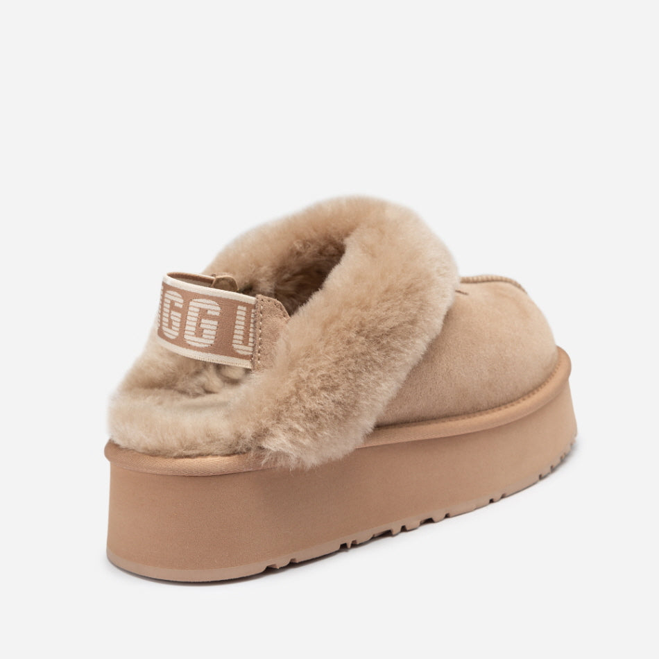 COQUETTE EMB LOGO PLATFORM SLIPPER (ELASTIC LOGO & WOOL STRAP) OZWEAR UGG OB114PDE