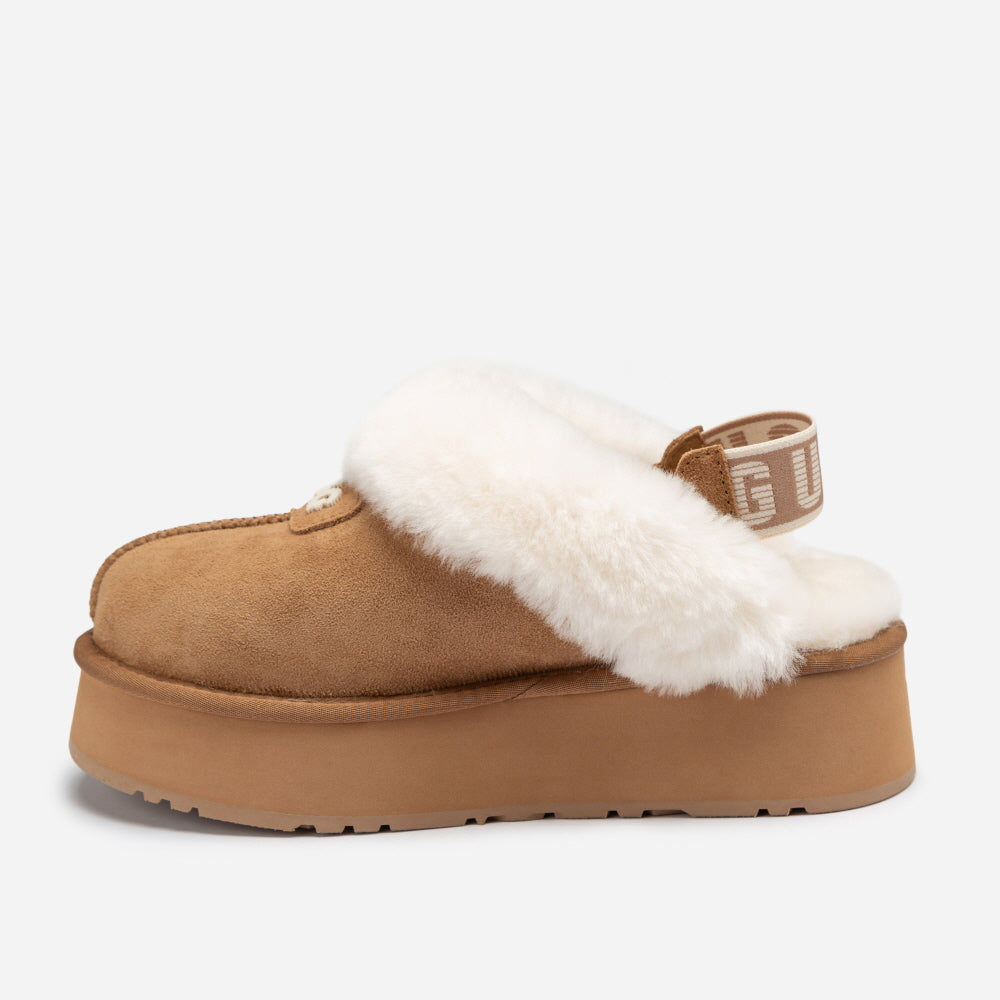 COQUETTE EMB LOGO PLATFORM SLIPPER (ELASTIC LOGO & WOOL STRAP) OZWEAR UGG OB114PDE