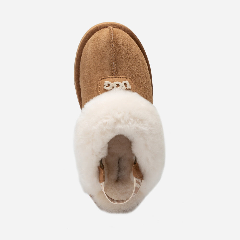 COQUETTE EMB LOGO PLATFORM SLIPPER (ELASTIC LOGO & WOOL STRAP) OZWEAR UGG OB114PDE