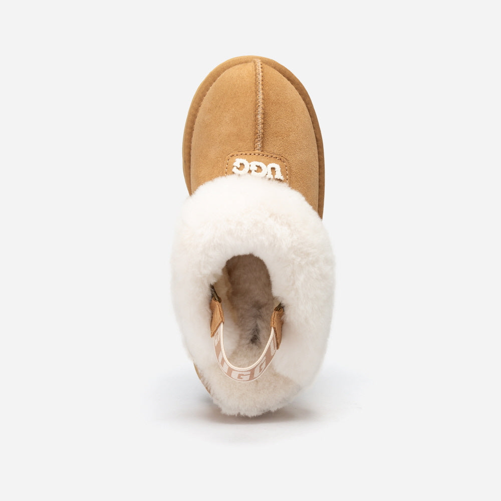 COQUETTE EMB LOGO PLATFORM SLIPPER (ELASTIC LOGO & WOOL STRAP) OZWEAR UGG OB114PDE