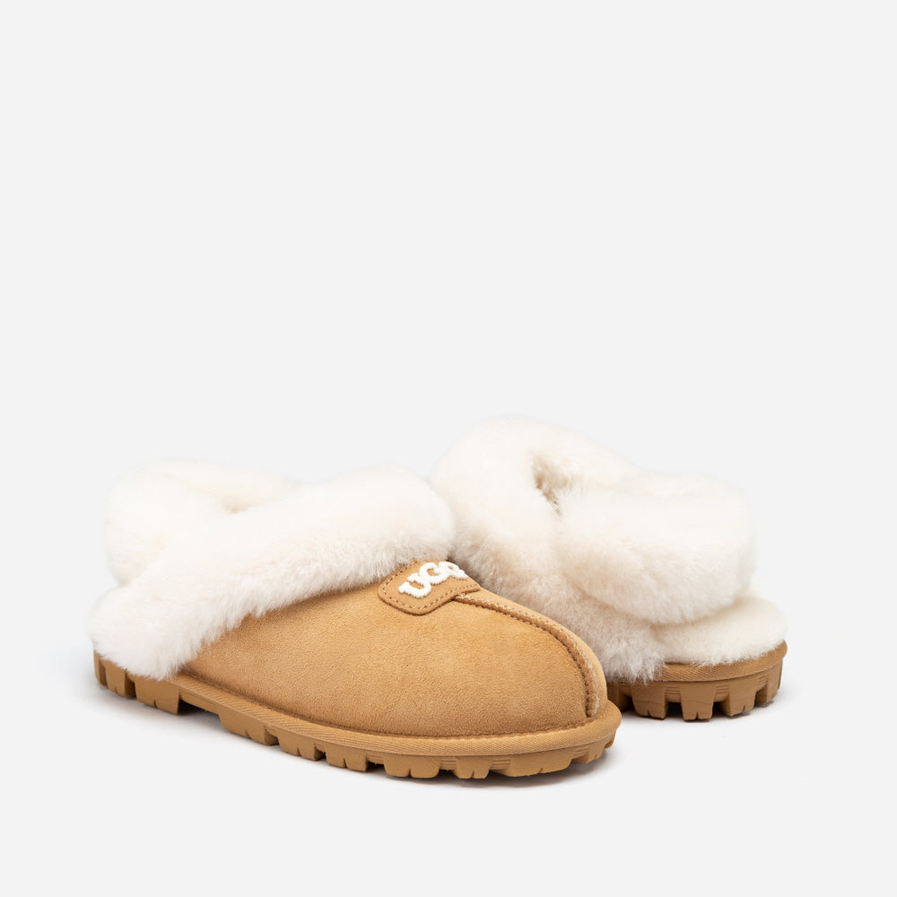 COQUETTE EMB LOGO SLIPPER (ELASTIC LOGO & WOOL STRAP) OZWEAR UGG OB114DE