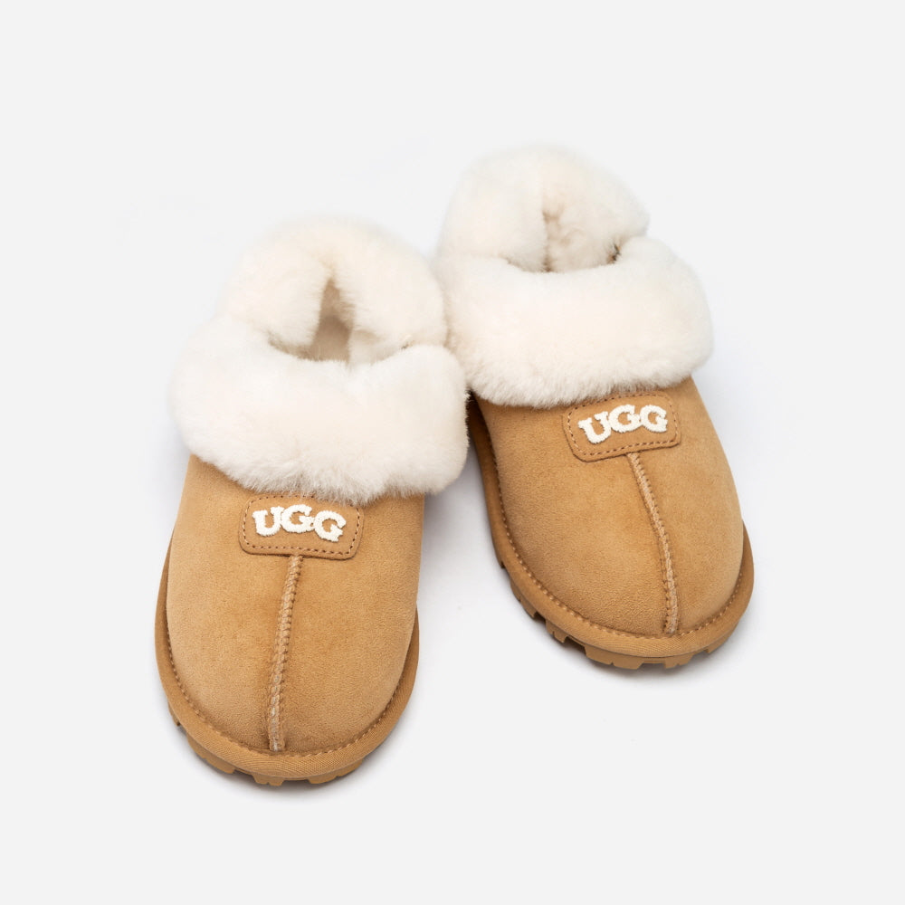 COQUETTE EMB LOGO SLIPPER (ELASTIC LOGO & WOOL STRAP) OZWEAR UGG OB114DE