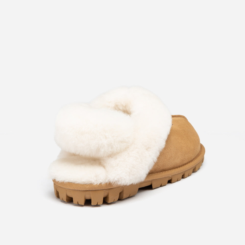 COQUETTE EMB LOGO SLIPPER (ELASTIC LOGO & WOOL STRAP) OZWEAR UGG OB114DE