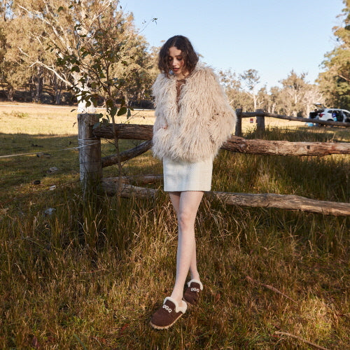 PRIYA KNIT LOGO SHEARLING SLIPPER OZWEAR UGG OB982