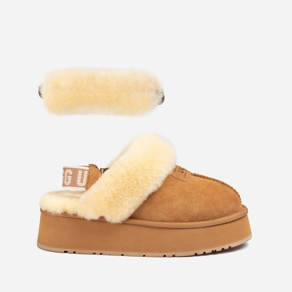 COQUETTE PLATFORM SLIPPER (ELASTIC LOGO & WOOL STRAP) OZWEAR UGG OB114CPD