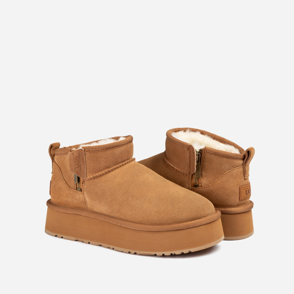 BERI ZIPPER PLATFORM BOOTS OZWEAR UGG