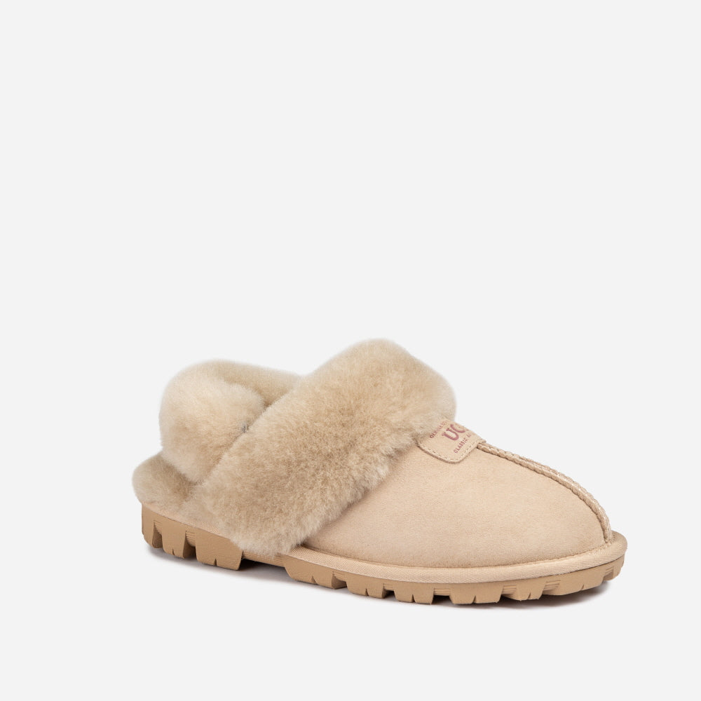 COQUETTE SLIPPER(ELASTIC LOGO & WOOL STRAP) OZWEAR UGG