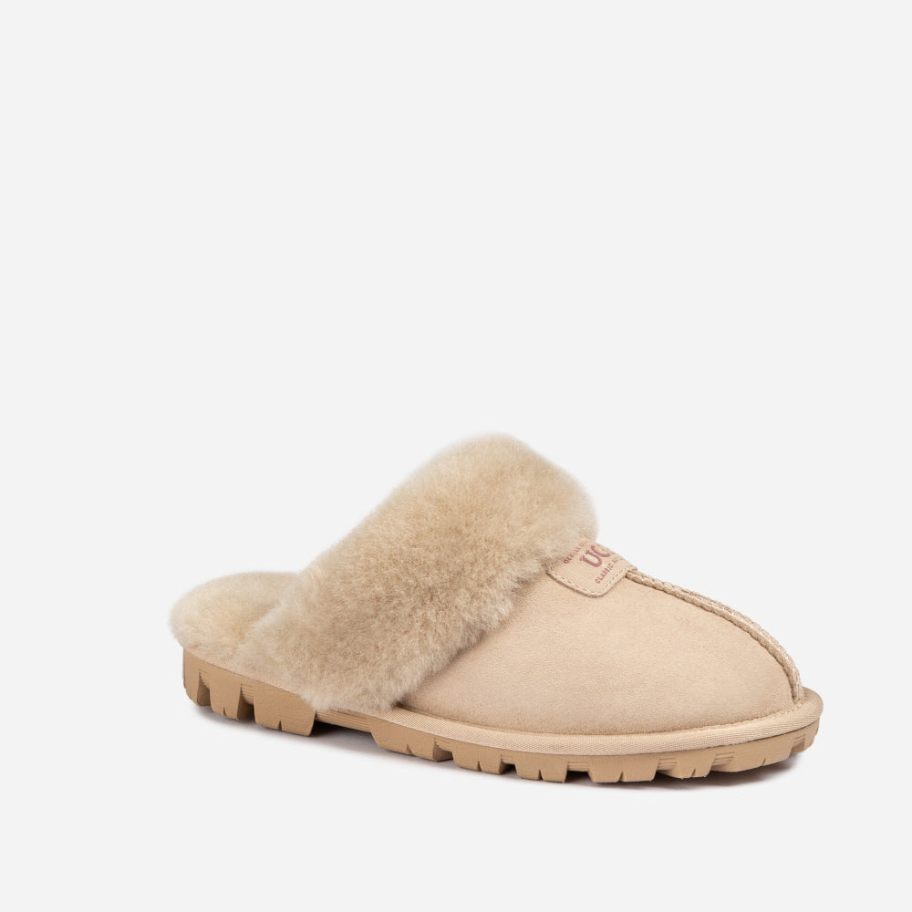 COQUETTE SLIPPER(ELASTIC LOGO & WOOL STRAP) OZWEAR UGG