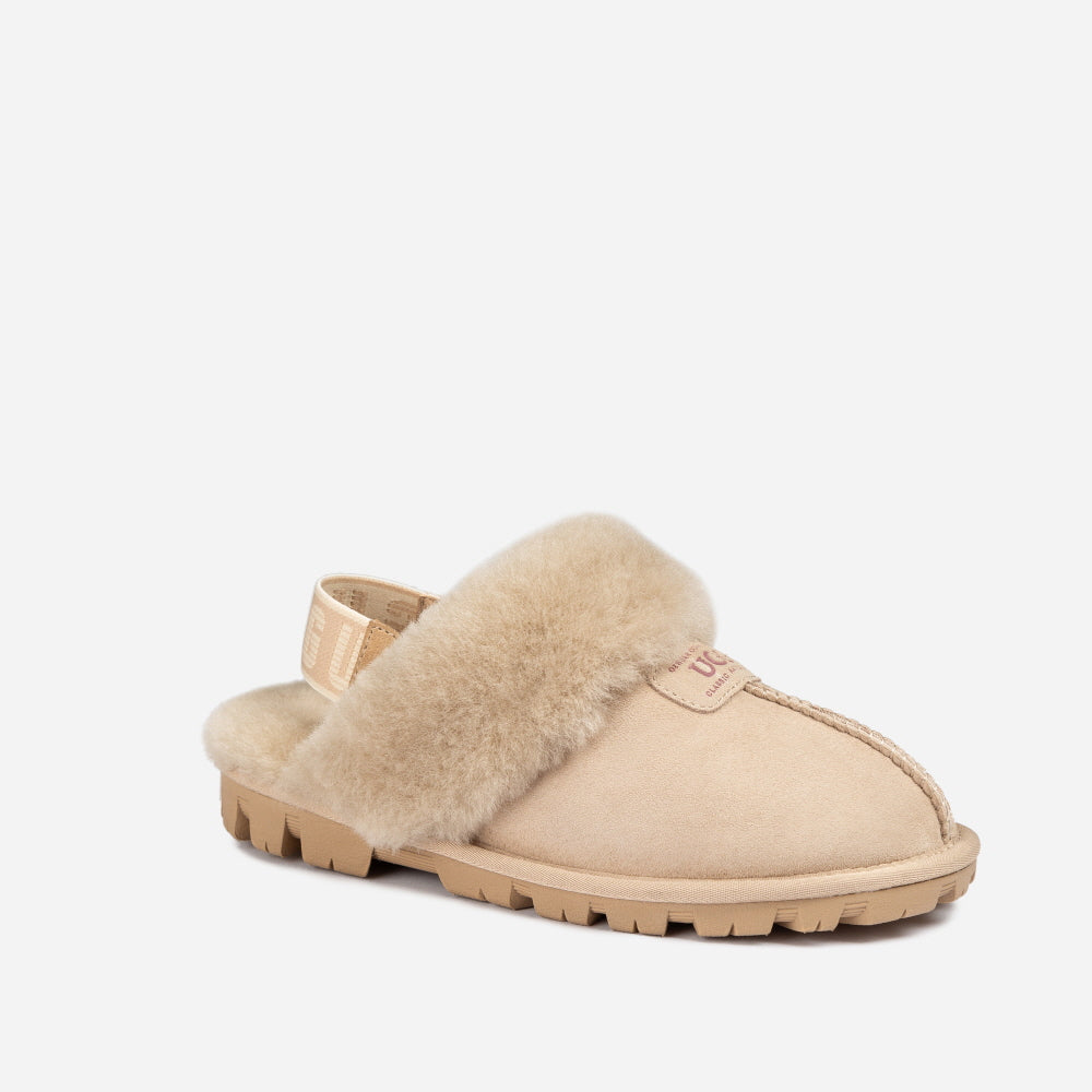 COQUETTE SLIPPER(ELASTIC LOGO & WOOL STRAP) OZWEAR UGG