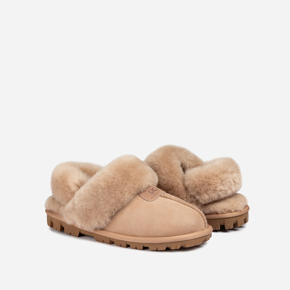 COQUETTE SLIPPER (ELASTIC LOGO & WOOL STRAP) OZWEAR UGG