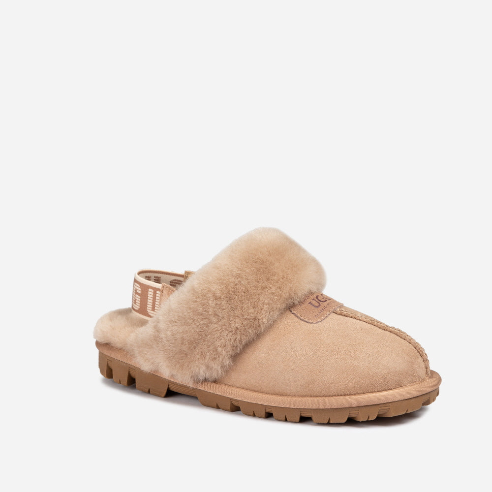 COQUETTE SLIPPER (ELASTIC LOGO & WOOL STRAP) OZWEAR UGG