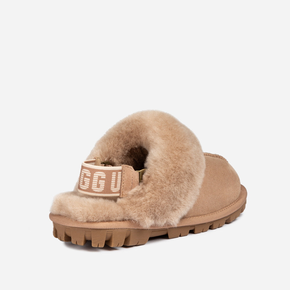 COQUETTE SLIPPER (ELASTIC LOGO & WOOL STRAP) OZWEAR UGG
