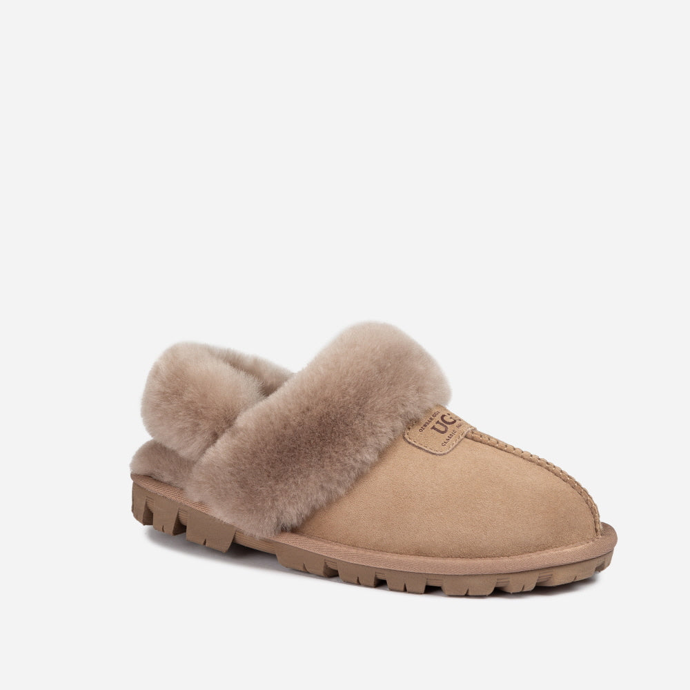 COQUETTE SLIPPER(ELASTIC LOGO & WOOL STRAP) OZWEAR UGG