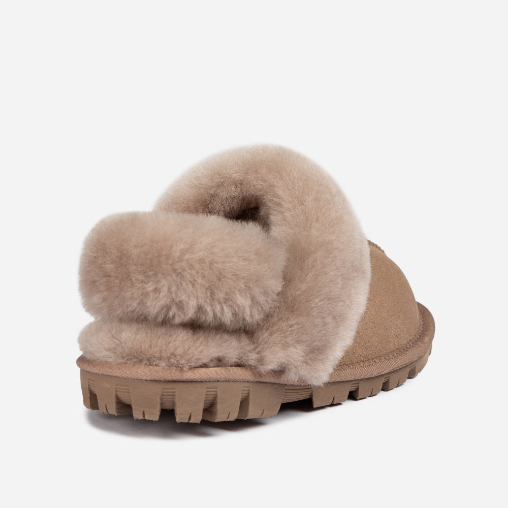 COQUETTE SLIPPER(ELASTIC LOGO & WOOL STRAP) OZWEAR UGG