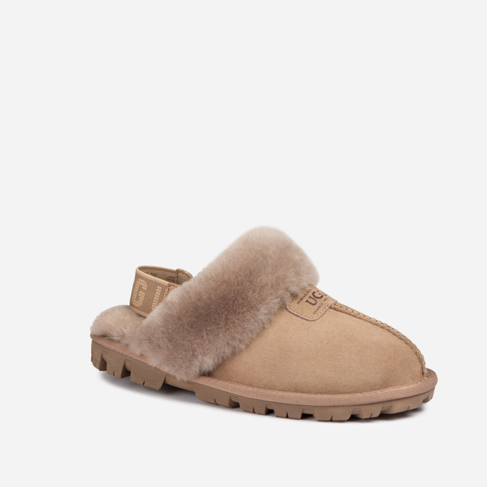 COQUETTE SLIPPER(ELASTIC LOGO & WOOL STRAP) OZWEAR UGG