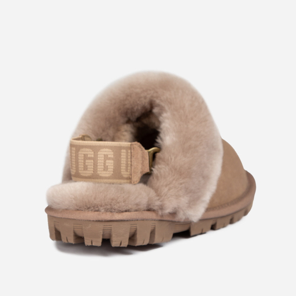 COQUETTE SLIPPER(ELASTIC LOGO & WOOL STRAP) OZWEAR UGG