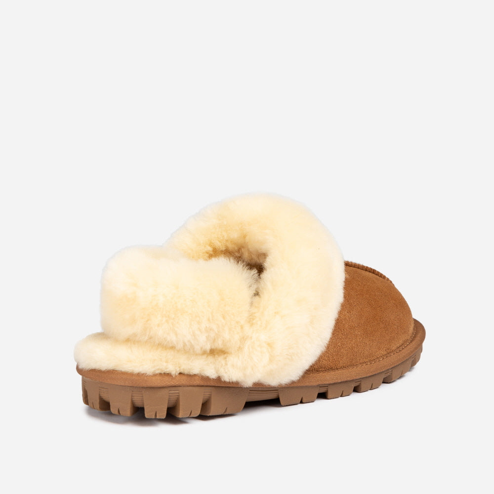 COQUETTE SLIPPER(ELASTIC LOGO & WOOL STRAP) OZWEAR UGG