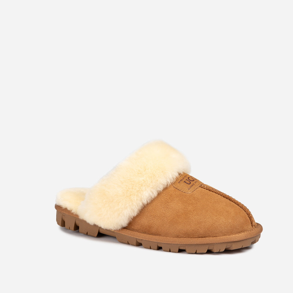 COQUETTE SLIPPER(ELASTIC LOGO & WOOL STRAP) OZWEAR UGG