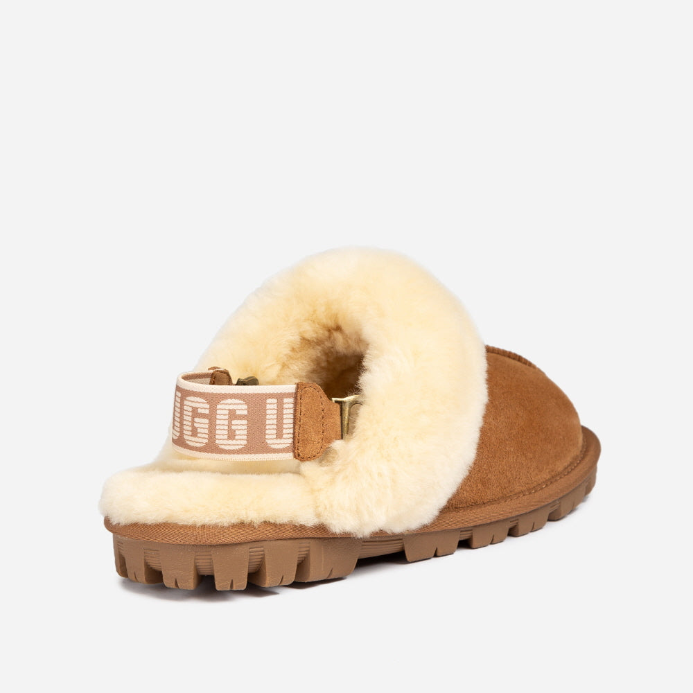 COQUETTE SLIPPER(ELASTIC LOGO & WOOL STRAP) OZWEAR UGG