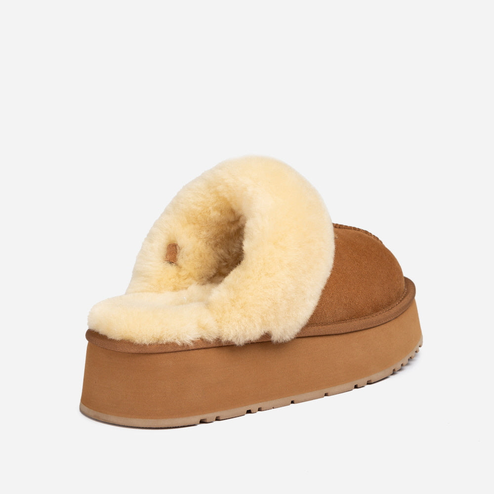 COQUETTE PLATFORM SLIPPER (ELASTIC LOGO & WOOL STRAP) OZWEAR UGG OB114CPD