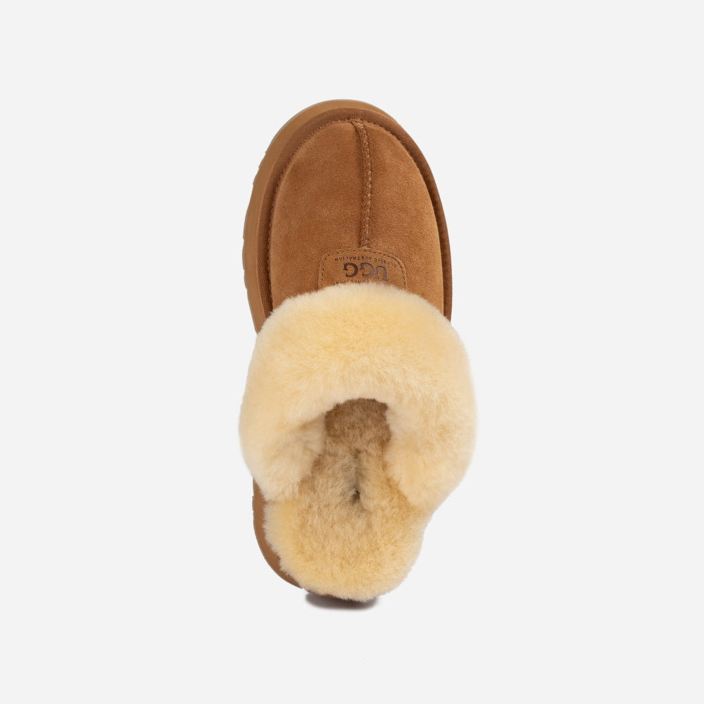 COQUETTE PLATFORM SLIPPER (ELASTIC LOGO & WOOL STRAP) OZWEAR UGG OB114CPD
