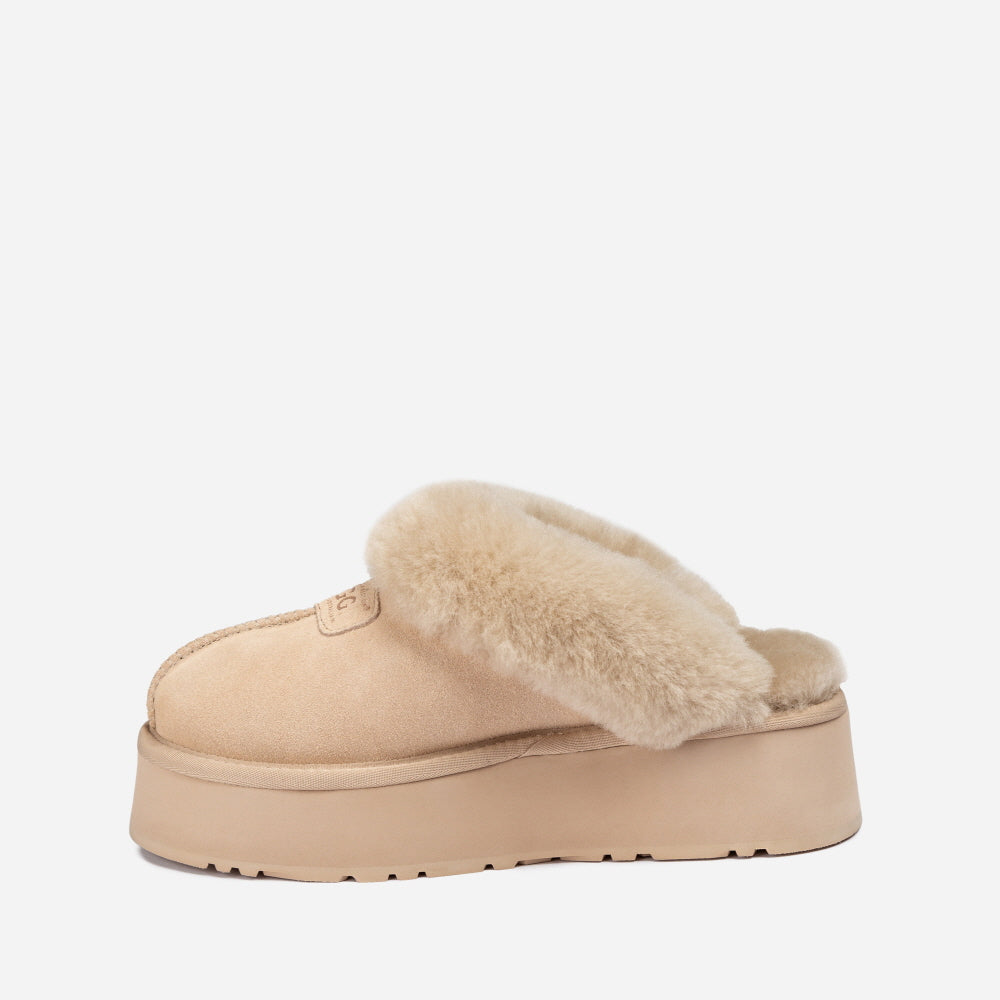 COQUETTE PLATFORM SLIPPER (ELASTIC LOGO & WOOL STRAP) OZWEAR UGG OB114CPD