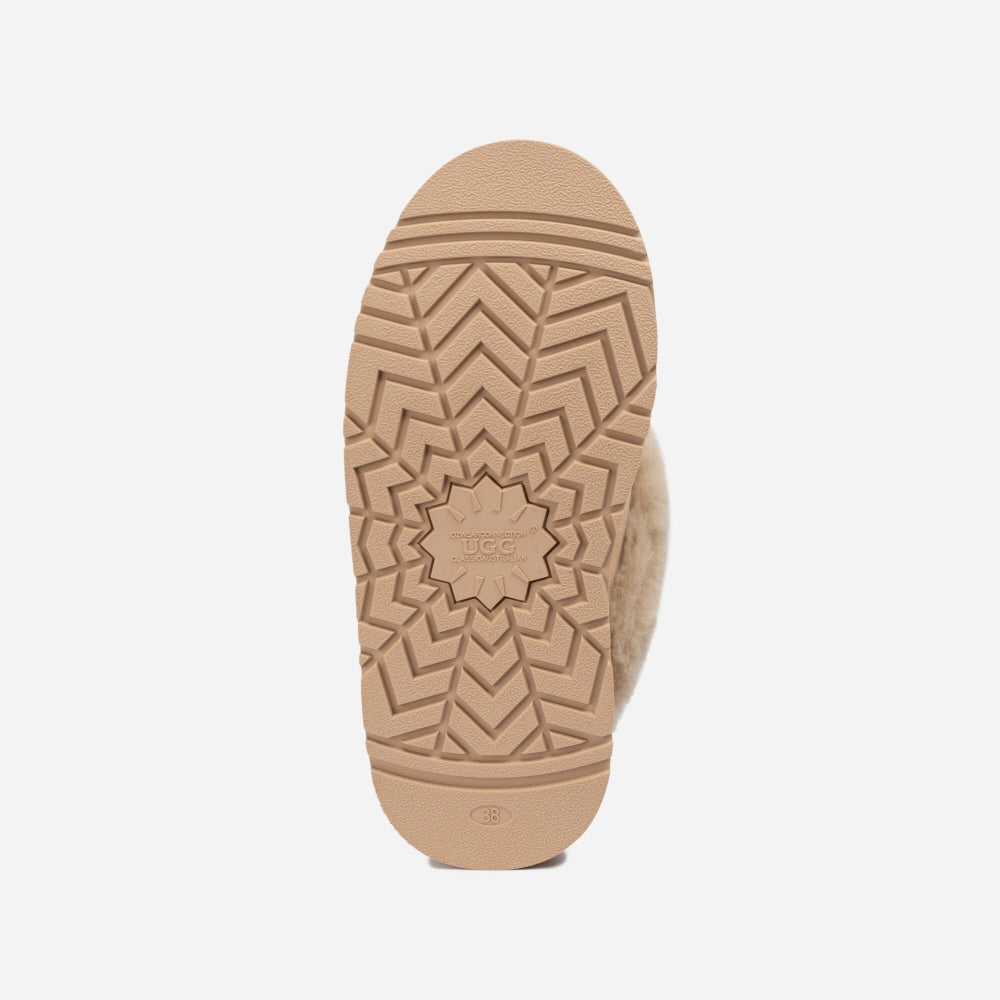 COQUETTE PLATFORM SLIPPER (ELASTIC LOGO & WOOL STRAP) OZWEAR UGG OB114CPD