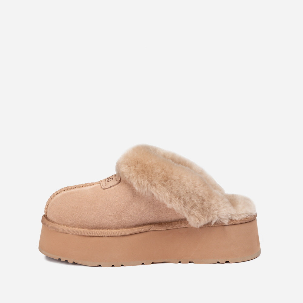 COQUETTE PLATFORM SLIPPER (ELASTIC LOGO & WOOL STRAP) OZWEAR UGG OB114CPD