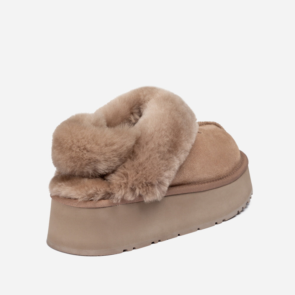 COQUETTE PLATFORM SLIPPER (ELASTIC LOGO & WOOL STRAP) OZWEAR UGG OB114CPD