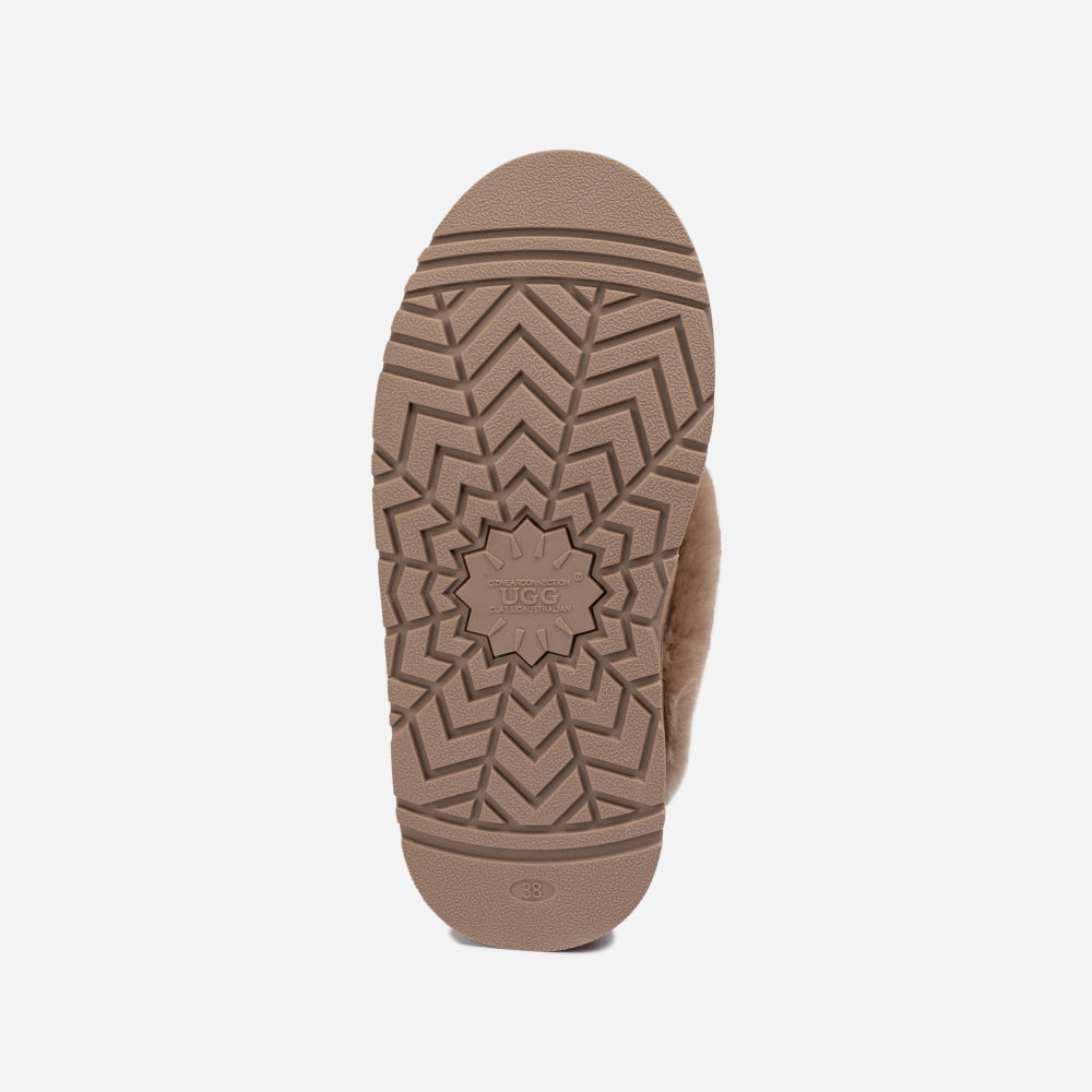 COQUETTE PLATFORM SLIPPER (ELASTIC LOGO & WOOL STRAP) OZWEAR UGG OB114CPD