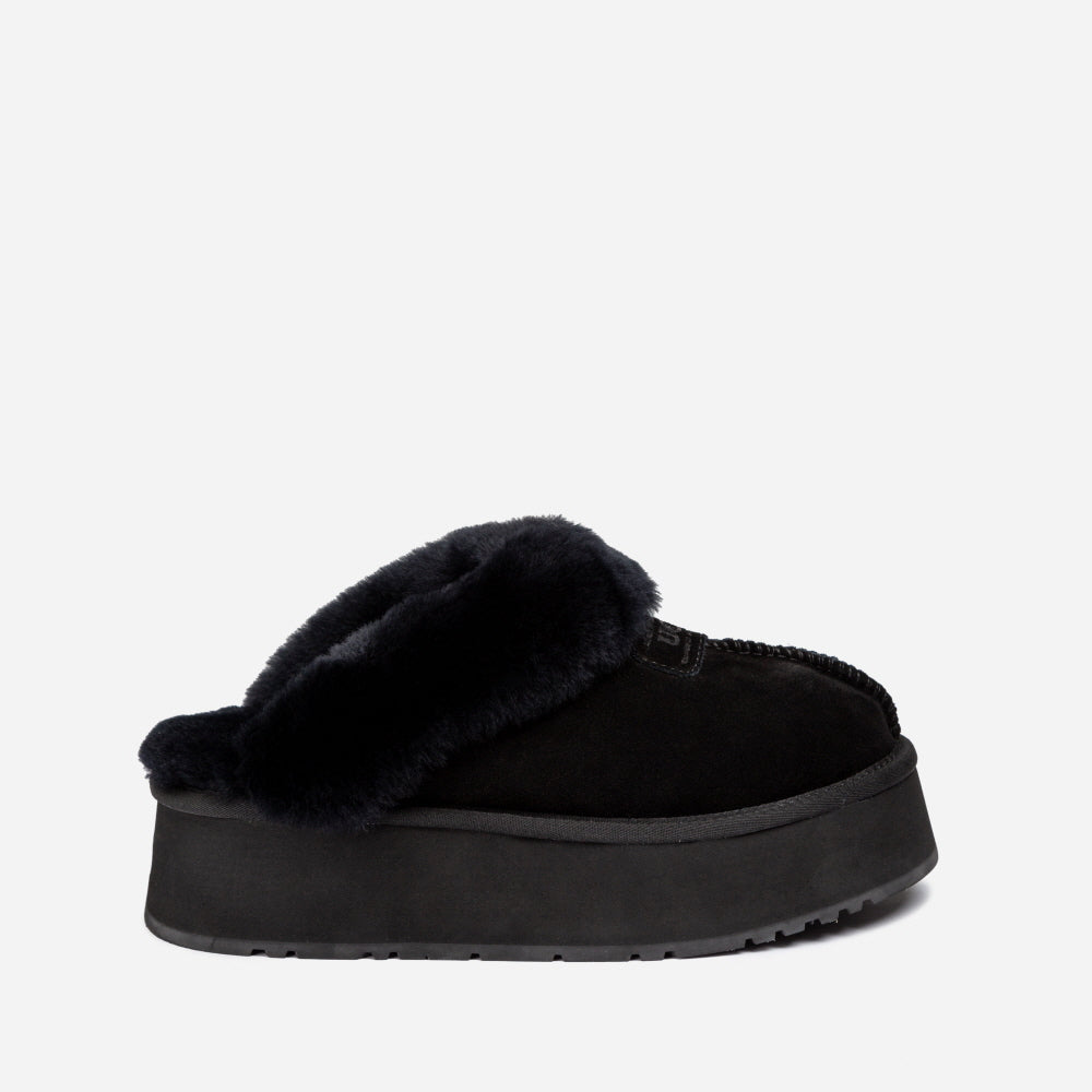 COQUETTE PLATFORM SLIPPER (ELASTIC LOGO & WOOL STRAP) OZWEAR UGG OB114CPD