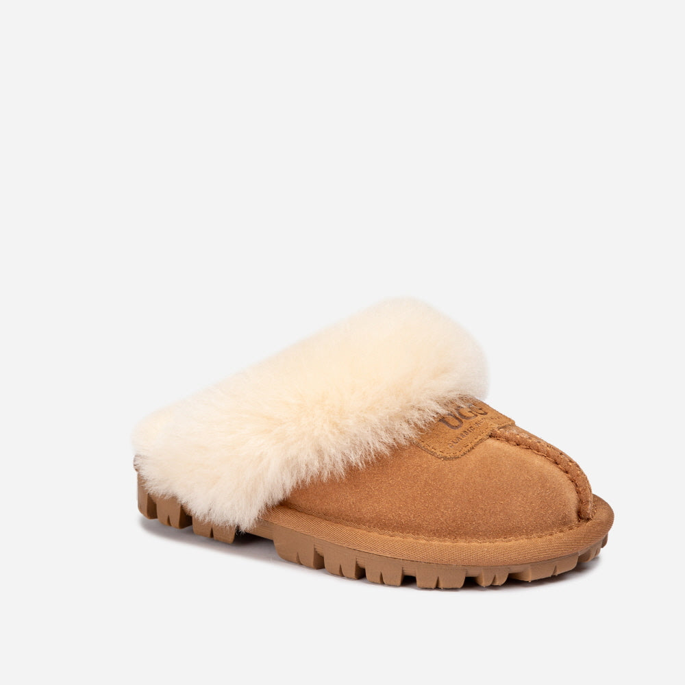 COQUETTE SLIPPER(ELASTIC LOGO & WOOL STRAP) OZWEAR UGG