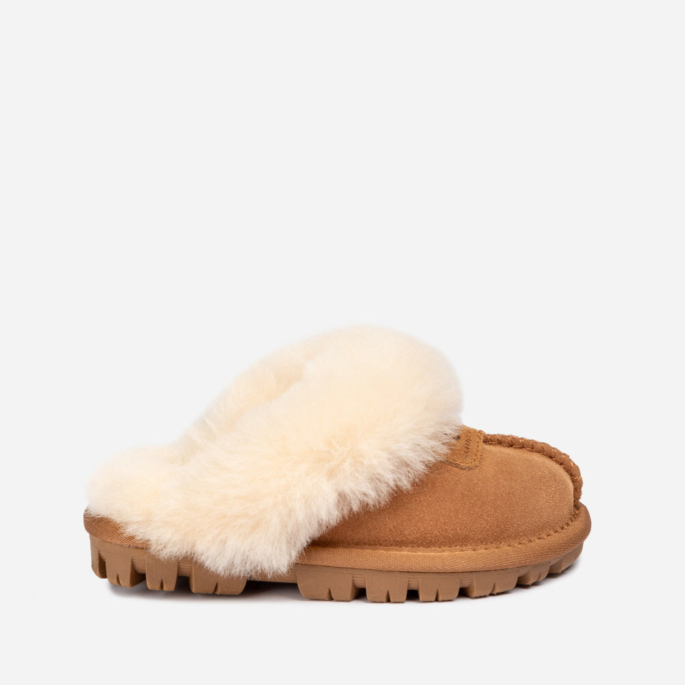 COQUETTE SLIPPER(ELASTIC LOGO & WOOL STRAP) OZWEAR UGG