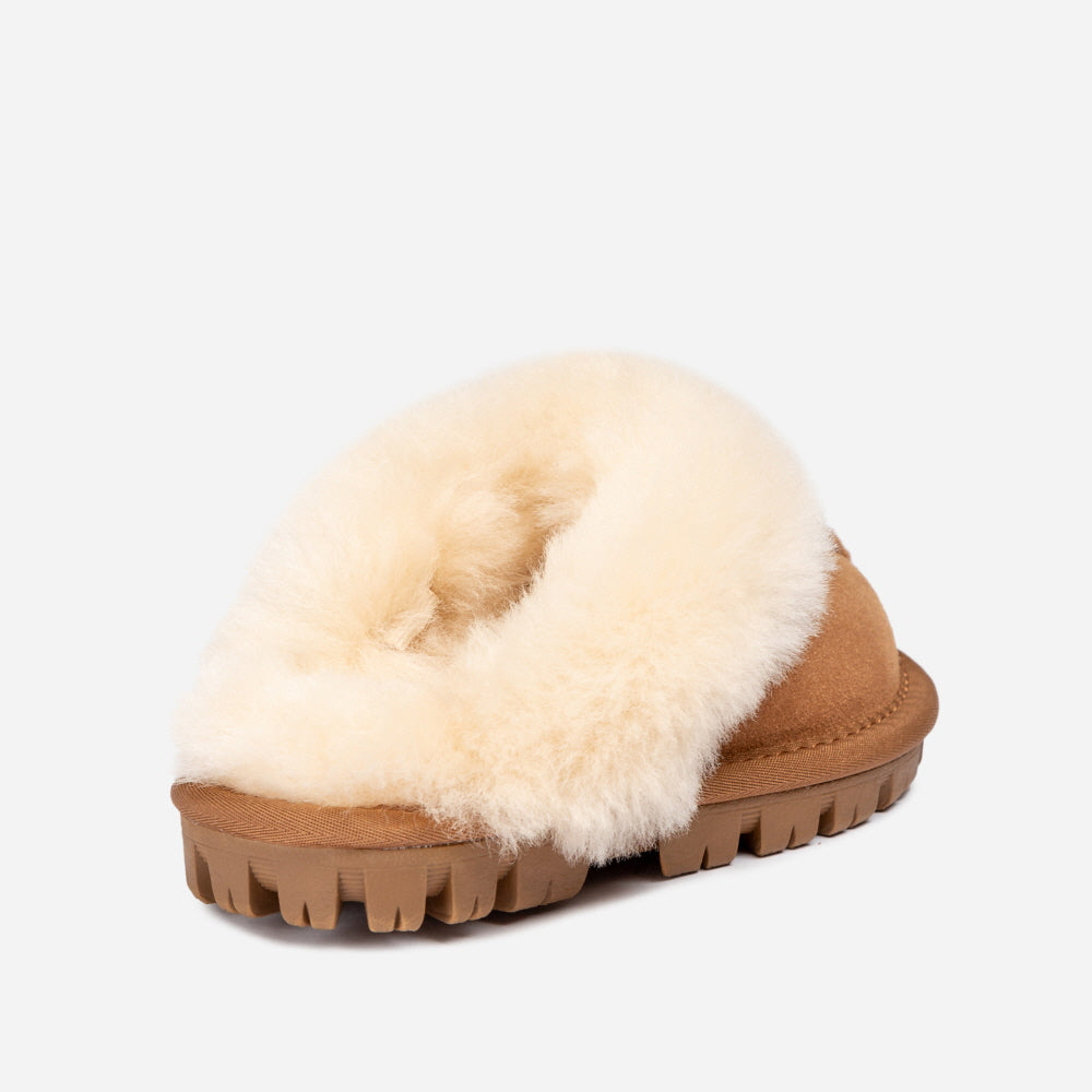 COQUETTE SLIPPER(ELASTIC LOGO & WOOL STRAP) OZWEAR UGG